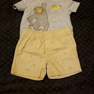 🍌Carter's 12 M Banana Shorts🍌